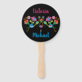 Mexicaanse Fiesta Borduurwerk Bruiloft Hand Fans Handwaaier (Voorkant)