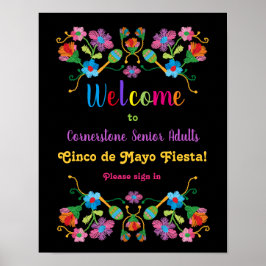 Mexicaanse Fiesta Borduurwerk Welkom Poster