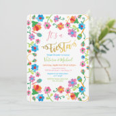 Mexicaanse Fiesta Bridal Shower-uitnodigingen Kaart (Staand voorkant)