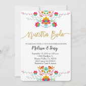 Mexicaanse Fiesta Bruiloft Koppels Bruiloftsinvita Kaart (Voorkant)