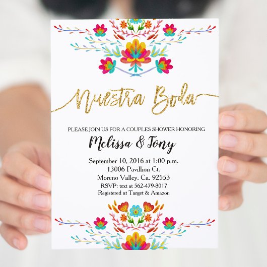 Mexicaanse Fiesta Bruiloft Koppels Bruiloftsuitnod Kaart