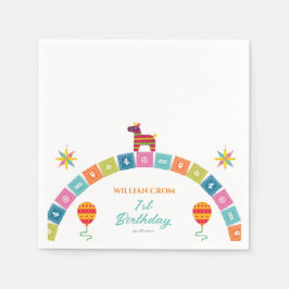 Mexicaanse Fiesta Cactus 1e Jaar Verjaardag Servet