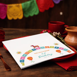 Mexicaanse Fiesta Cactus 1e Verjaardag Servet