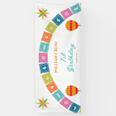 Mexicaanse Fiesta Cactus 1e Verjaardag Welkom Spandoek (Verticaal)