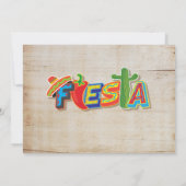 Mexicaanse Fiesta Cactus rustieke papel picado nod Kaart (Achterkant)