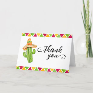 Mexicaanse Fiesta Cactus Taco 'Over een Baby showe Bedankkaart