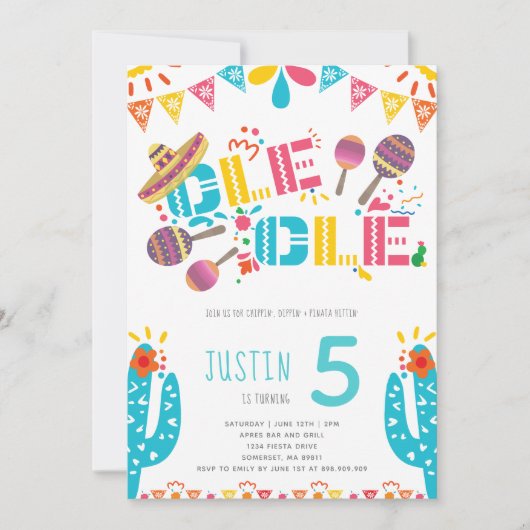 Mexicaanse Fiesta Cactus verjaardag Kaart (Voorkant)