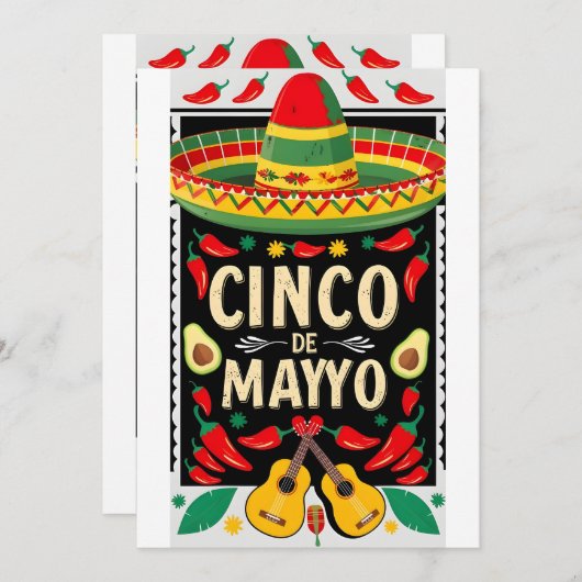 Mexicaanse Fiesta Cactuskaart Kaart (Voorkant / Achterkant)