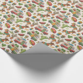 Mexicaanse Fiesta Camper Van & Piñata Pattern Cadeaupapier (Hoek)