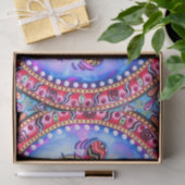 Mexicaanse Fiesta Cinco de Mayo Blauwe Rode Decoup Tissuepapier (Geschenk)