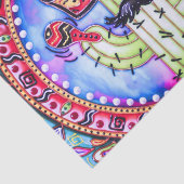 Mexicaanse Fiesta Cinco de Mayo Blauwe Rode Decoup Tissuepapier (Detail)