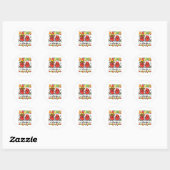 Mexicaanse Fiesta Cinco de Mayo Run Nacho Gemiddel Ronde Sticker (Vel)