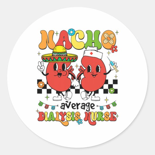 Mexicaanse Fiesta Cinco de Mayo Run Nacho Gemiddel Ronde Sticker (Voorkant)