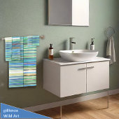 Mexicaanse Fiesta Cool Blue Stripes Bad Handdoek