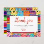 Mexicaanse Fiesta Dankkaart Bruidsfeest Bedankkaart (Voorkant / Achterkant)