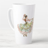 Mexicaanse Fiesta Dansjurk Latte Mok (Linkerhoek)