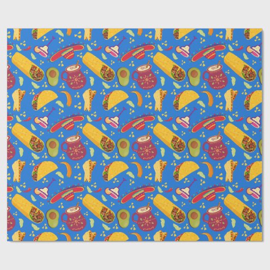 Mexicaanse Fiesta Delight Wrapping Papier (Vlak)