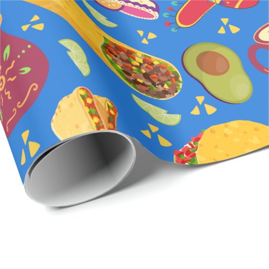Mexicaanse Fiesta Delight Wrapping Papier (Rol Hoek)
