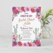 Mexicaanse Fiesta Drive by Bridal Shower Kaart (Staand voorkant)