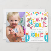 Mexicaanse Fiesta Eerste Verjaardag Foto Kaart (Voorkant)