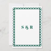 Mexicaanse Fiesta Emerald Papel Picado Boho Weddin Save The Date (Achterkant)