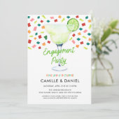 Mexicaanse Fiesta Engagement Party Uitnodiging (Staand voorkant)