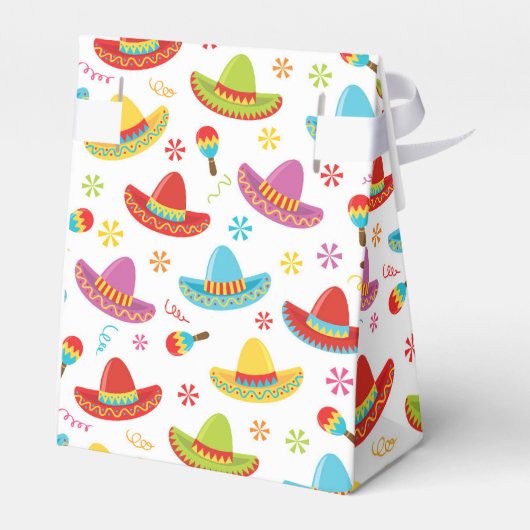 Mexicaanse Fiesta Favor Box Bedankdoosjes (Achterkant)