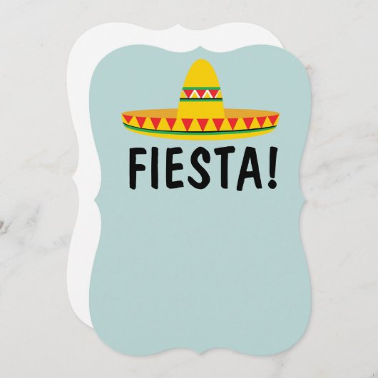 MEXICAANSE FIESTA FEEST UITNODIGINGEN PERSONALISER (Voorkant / Achterkant)