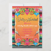 Mexicaanse Fiesta Feliz Navidad Party Gold Glitter Kaart (Voorkant)