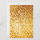 Mexicaanse Fiesta Feliz Navidad Party Gold Glitter Kaart (Achterkant)