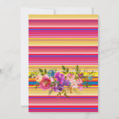 Mexicaanse Fiesta Floral 1e verjaardag uitnodiging (Achterkant)