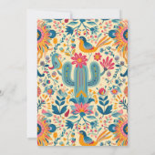 Mexicaanse Fiesta Floral Bridal Douche Uitnodiging (Achterkant)