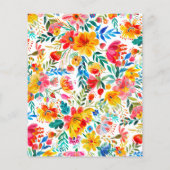 Mexicaanse Fiesta Floral Budget Verjaardag Uitnodi (Achterkant)