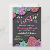 Mexicaanse Fiesta Floral Mandala repetitie diner Kaart (Voorkant)