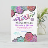 Mexicaanse Fiesta Floral Mandala repetitie diner Kaart (Staand voorkant)