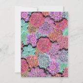 Mexicaanse Fiesta Floral Mandala Wedding Invitatio Kaart (Achterkant)