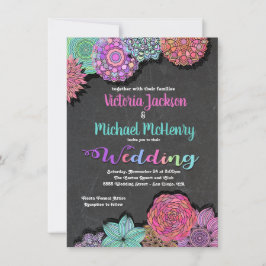 Mexicaanse Fiesta Floral Mandala Wedding Invitatio Kaart