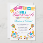 Mexicaanse Fiesta Floral Maraca Engagement Party Kaart (Voorkant)