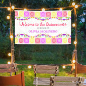  Mexicaanse Fiesta Floral Quinceanera Welkom Spandoek