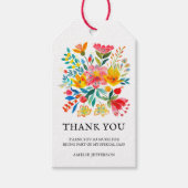 Mexicaanse Fiesta Floral Theme Favoriet Cadeaulabel (Voorkant)