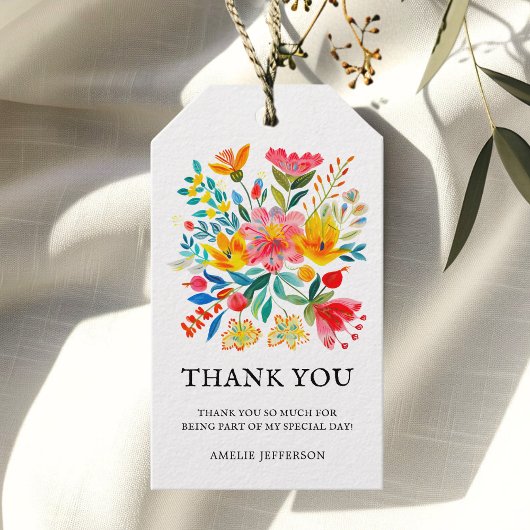 Mexicaanse Fiesta Floral Theme Favoriet Cadeaulabel