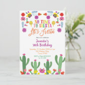 Mexicaanse Fiesta Floral Volwassen Verjaardag Kaart (Staand voorkant)