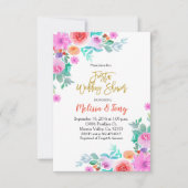 Mexicaanse Fiesta Floral Wedding onder de douche Kaart (Voorkant)