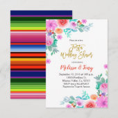 Mexicaanse Fiesta Floral Wedding onder de douche Kaart (Voorkant / Achterkant)