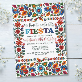 Mexicaanse Fiesta Folk Art Bloemen Borduurwerk Ver Kaart