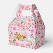 Mexicaanse Fiesta Folk Flower Llama Roze gepersona Bedankdoosjes (Voorkant Zijde)