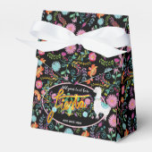 Mexicaanse Fiesta Folk Flowers Llama gepersonalise Bedankdoosjes (Voorkant Zijde)