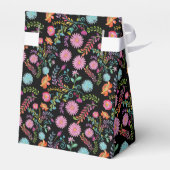 Mexicaanse Fiesta Folk Flowers Llama gepersonalise Bedankdoosjes (Achterkant)