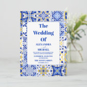Mexicaanse Fiesta Folkart Bloemen Bruiloft Kaart (Staand voorkant)