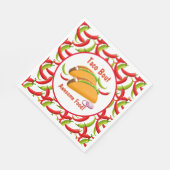 Mexicaanse Fiesta Food Taco Bout Geweldige Food Pa Servet (Hoek)